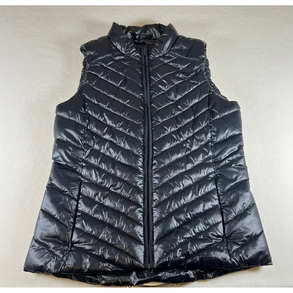 Calvin Klein Performance Repel Puffer Vest Womens M Black Water Repellent